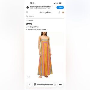 STAUD Laura Vibrant Striped Maxi Dress
